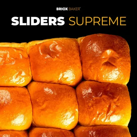 Sliders 800, minihamburguesas de pan brioche de Briox Baker