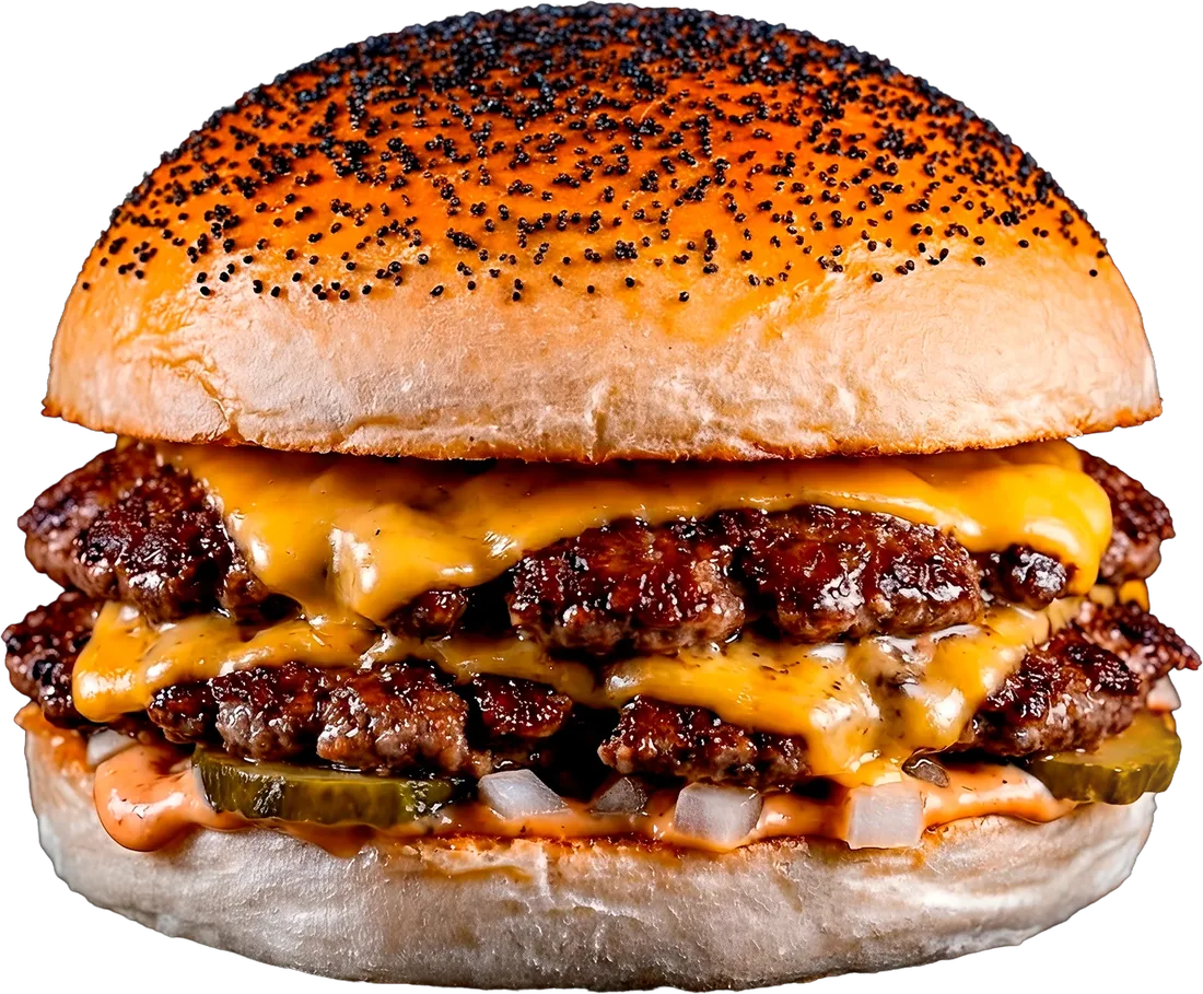 AMAPOLA 95 montado en hamburguesa