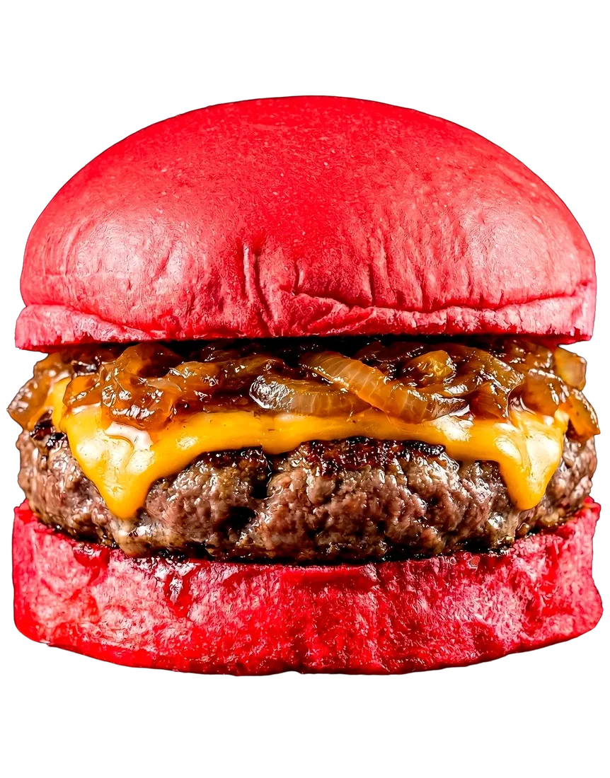 HIGH PINK montado en hamburguesa