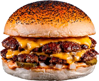 AMAPOLA 95 montado en hamburguesa