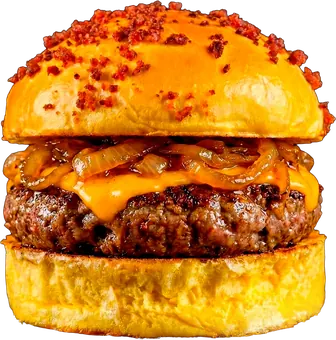 HIGH BACON montado en hamburguesa
